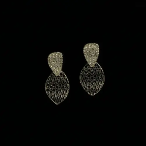 Fashion Earrings Silver Plated with Crystals | Modern Beauty