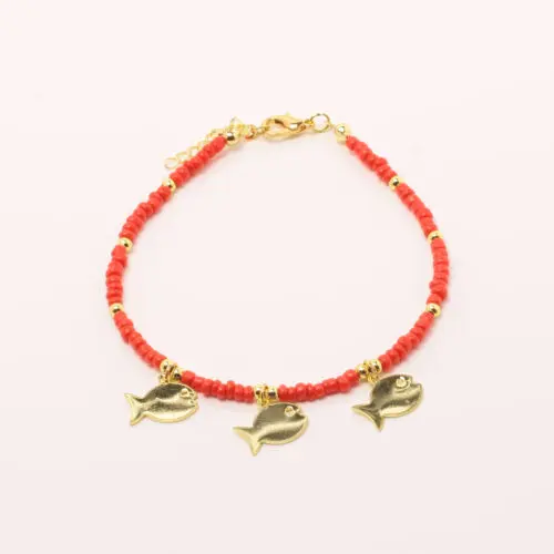 Anklet Bracelet Red Gold Plated | Adjustable size | Limited | inspired.jewelry