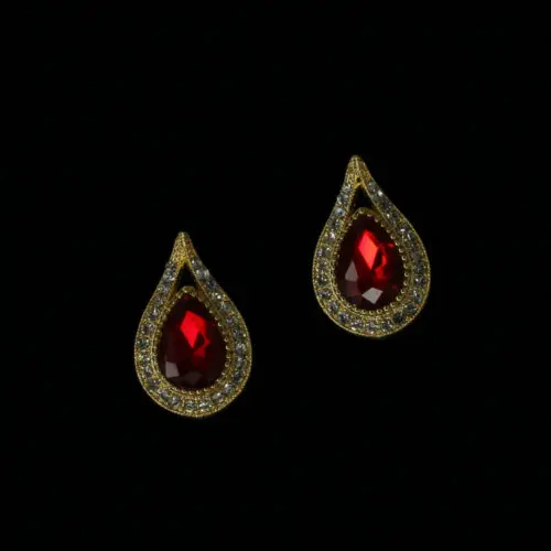 Handmade Earrings with Siam Gold Plated | inspired.jewelry