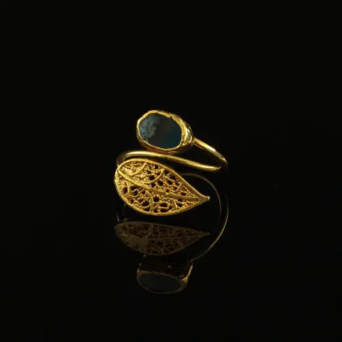 Leaf Ring Agate | inspired.jewelry