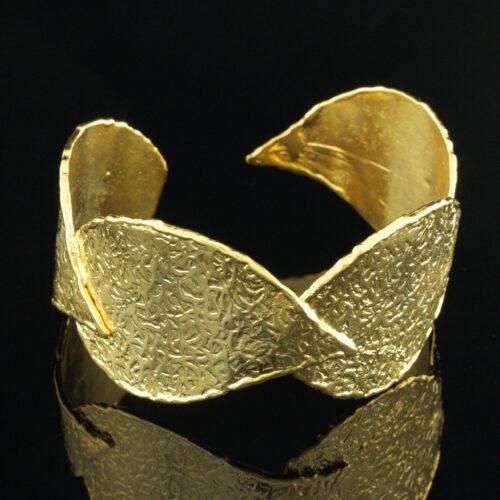 Bracelet Handmade Forged 24K Gold Plated | inspired.jewelry