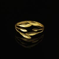 Bracelet Leaf Handmade 24K Gold Finish Glossy | Aristocratic | inspired.jewelry
