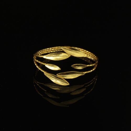 Bracelet Leaf Handmade 24K Gold Finish Glossy | Aristocratic | inspired.jewelry