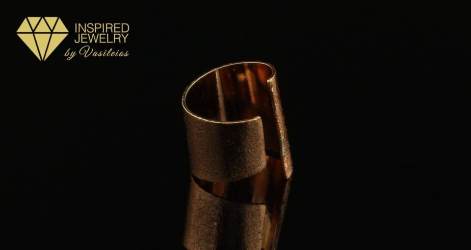 Chevalier Ring Handmade Pink Gold Plated | inspired.jewelry