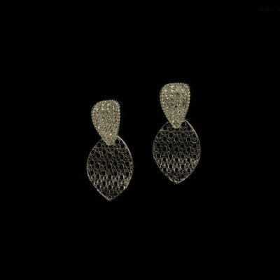 Fashion Earrings Silver Plated with Crystals | Modern Beauty