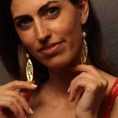 Greek Handmade Earrings 24K Gold Plated | Modern Beauty | Limited | Handcrafted by Greek designer | Inspired from Ancient Greece | inspired.jewelry