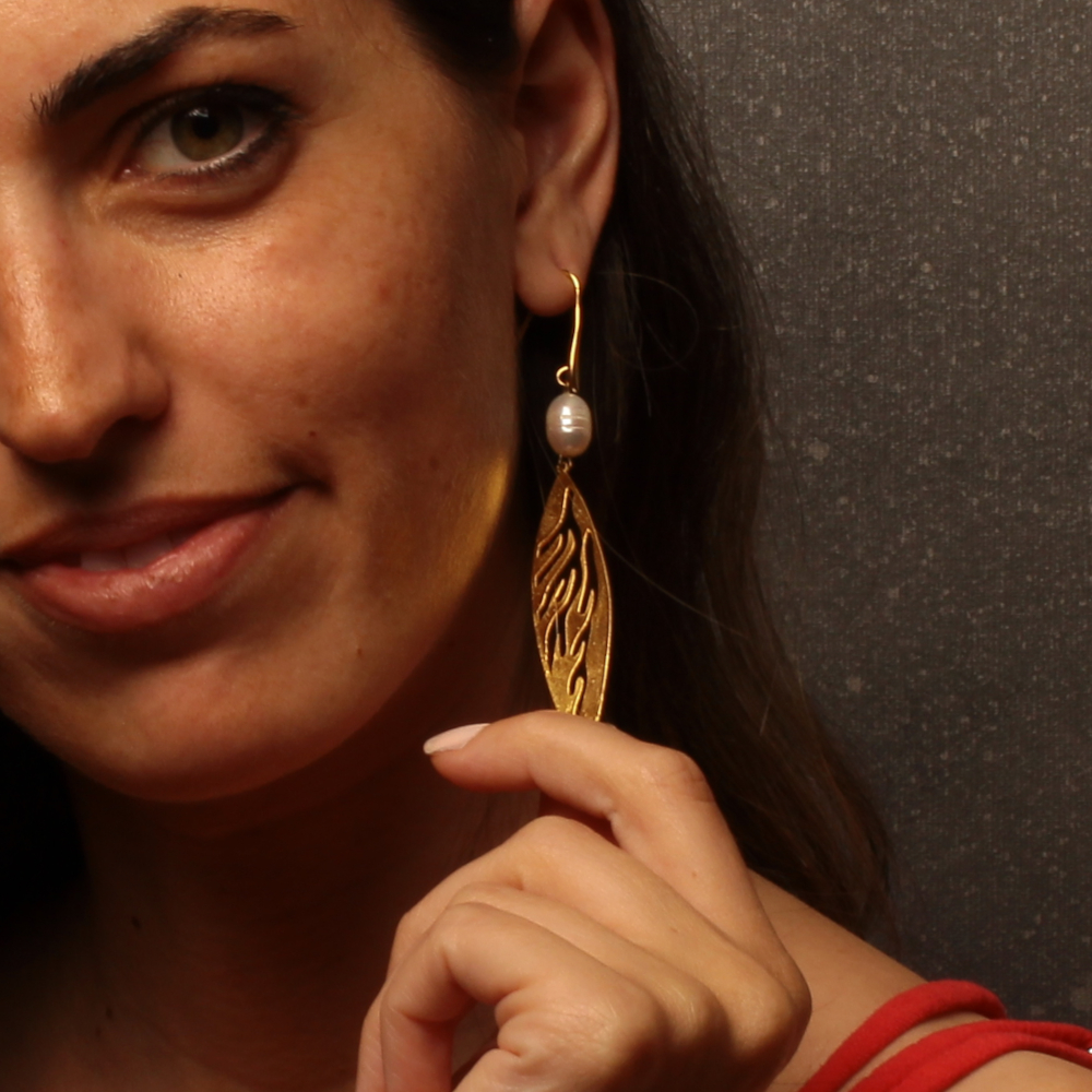 Greek Handmade Earrings 24K Gold Plated | Modern Beauty | Limited | Handcrafted by Greek designer | Inspired from Ancient Greece | inspired.jewelry