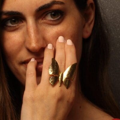 Handmade Butterfly Ring Glossy | inspired.jewelry