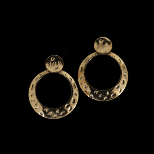Handmade Carved Earrings Gold Plated | Classy | inspired.jewelry