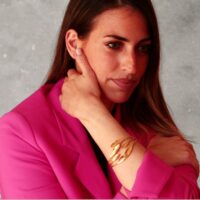 Bracelet Leaf Handmade 24K Gold Finish Glossy | Aristocratic | inspired.jewelry