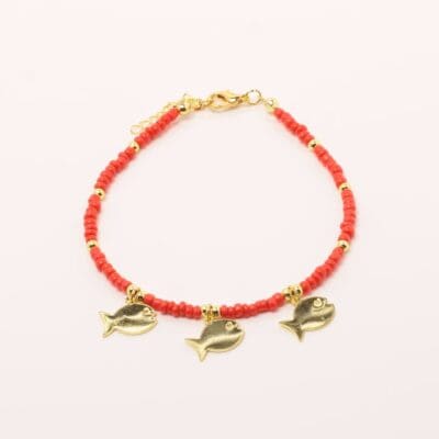 Anklet Bracelet Red Gold Plated | Adjustable size | Limited | inspired.jewelry