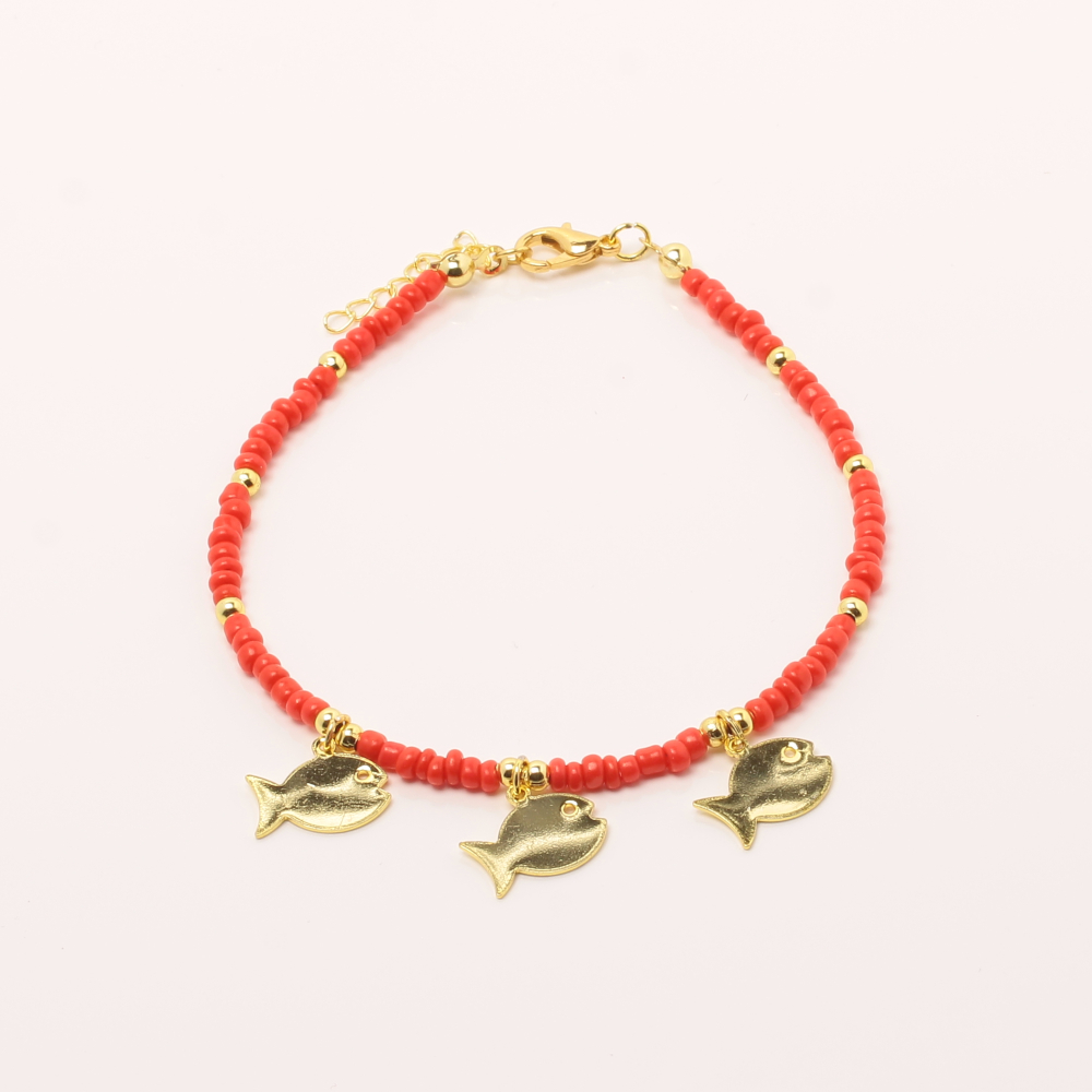 Anklet Bracelet Red Gold Plated | Adjustable size | Limited | inspired.jewelry