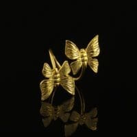 Handmade Butterfly Ring 24K Gold Finish | inspired.jewelry