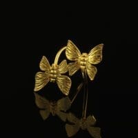 Handmade Butterfly Ring 24K Gold Finish | inspired.jewelry