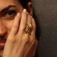 Handmade Butterfly Ring 24K Gold Finish | inspired.jewelry
