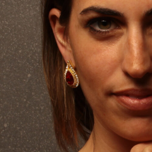 Handmade Earrings with Siam Gold Plated | inspired.jewelry