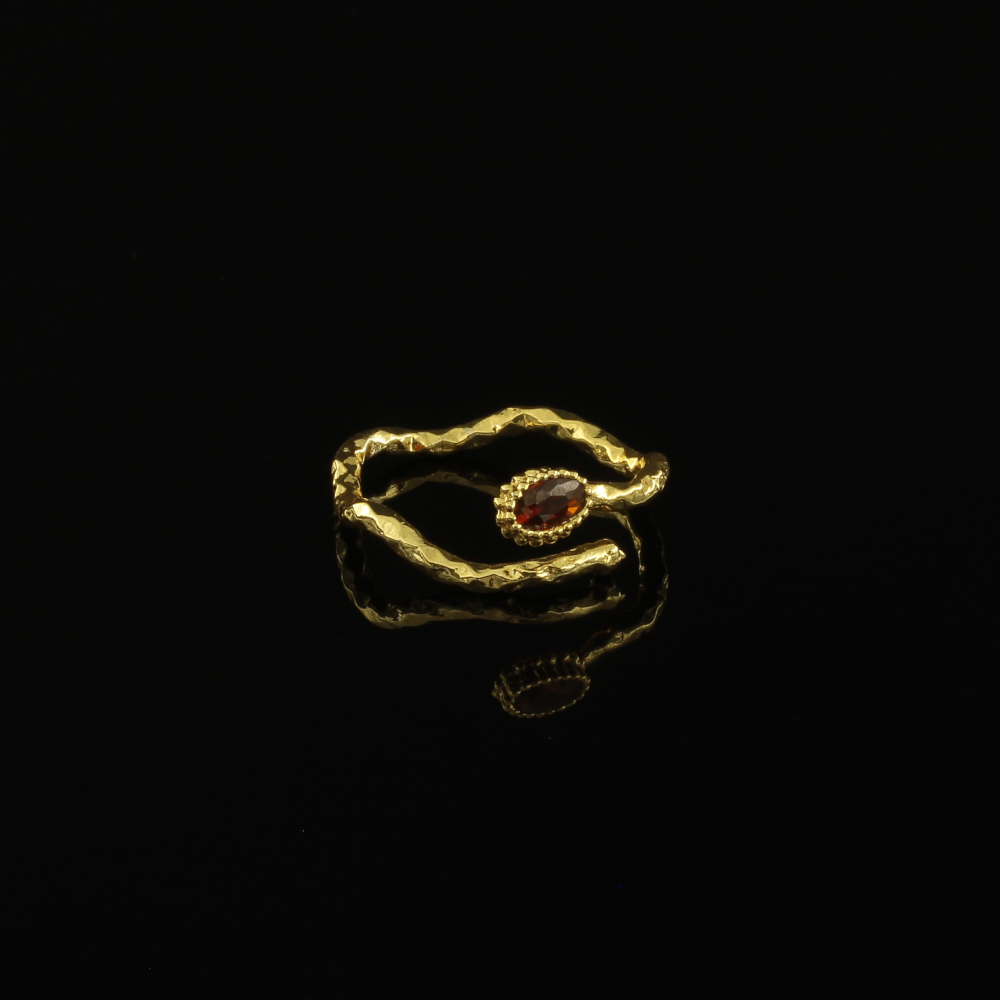 Handmade Siam Ring Gold Finish| inspired.jewelry