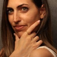 Handmade Siam Ring Gold Finish| inspired.jewelry