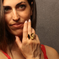 Onyx Leaf Ring | inspired.jewelry