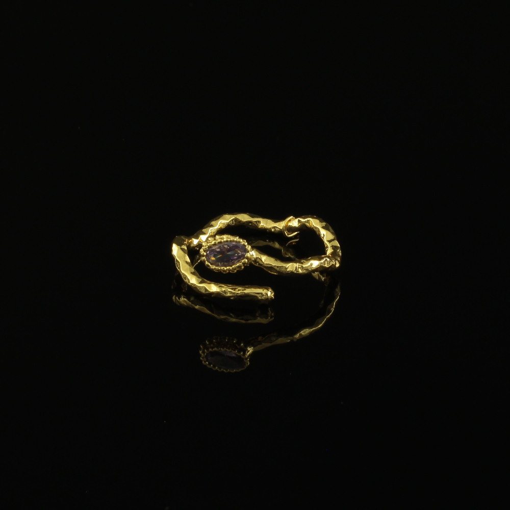 Handmade Amethyst Ring Gold Finish| inspired.jewelry