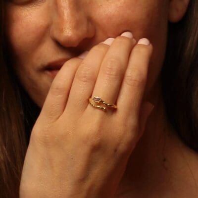 Handmade Amethyst Ring Gold Finish| inspired.jewelry