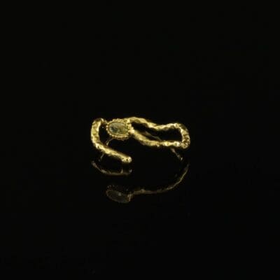 Handmade Crystal Ring Gold Finish| inspired.jewelry