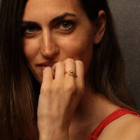 Handmade Crystal Ring Gold Finish| inspired.jewelry