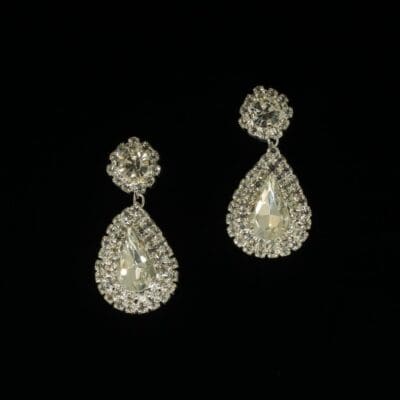Handmade  Earrings with Crystals Silver Plated | inspired.jewelry