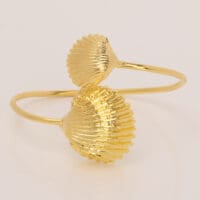 Handmade Jewelry Set Bracelet Ring Clamshell Gold Finish | Venus Jewelry | inspired.jewelry