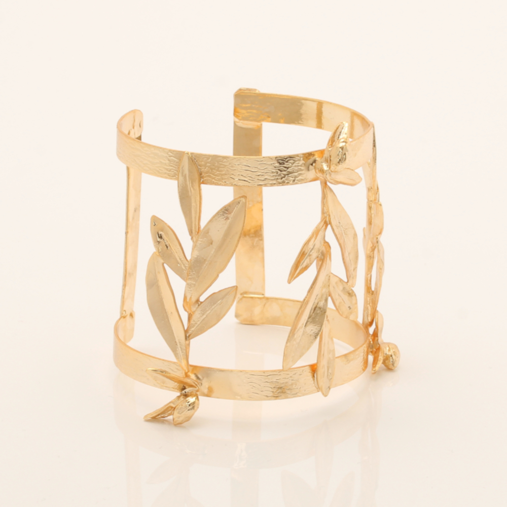 Handmade Leaf Bracelet Gold Plated | Caryatid | inspired.jewelry