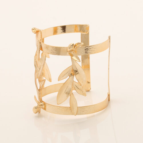 Handmade Leaf Bracelet Gold Plated | Caryatid | inspired.jewelry